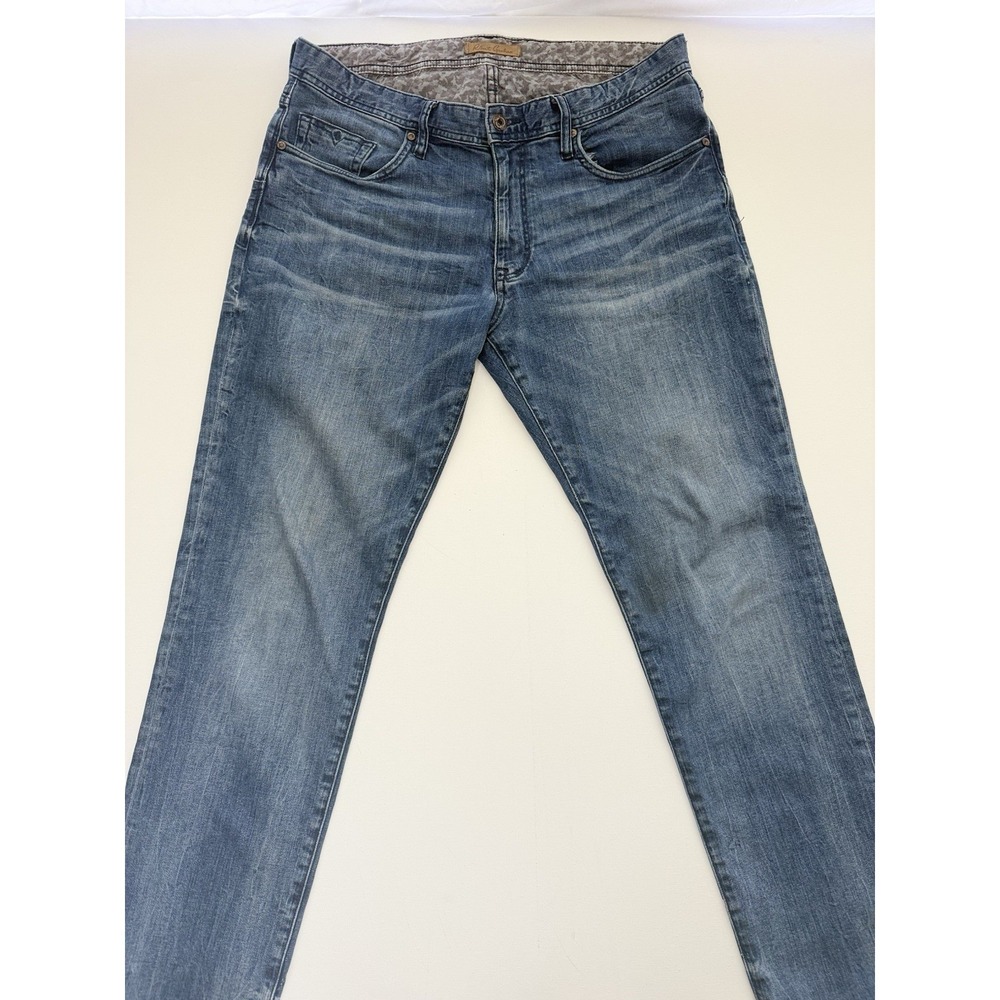 Robert Graham Yates Classic Fit Jeans Men's 34x30 Dark Wash Straight Leg Luxury